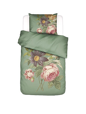 ESSENZA | Linge de lit en satin 70x90cm / 140x220cm MADIA Vert Basilic