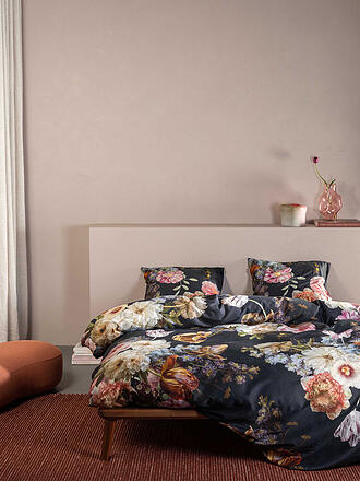 ESSENZA | Parure de lit en satin ROSABELLE 70x90cm/140x200cm Bleu nuit