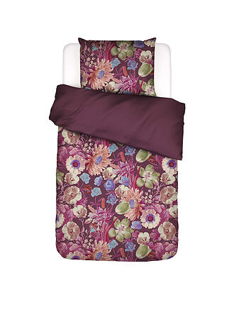 ESSENZA | Parure de lit en satin VIOLESTA 70x90cm/140x200cm Mauve Wine