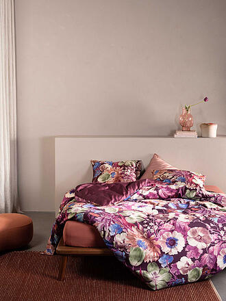 ESSENZA | Parure de lit en satin VIOLESTA 70x90cm/140x200cm Mauve Wine