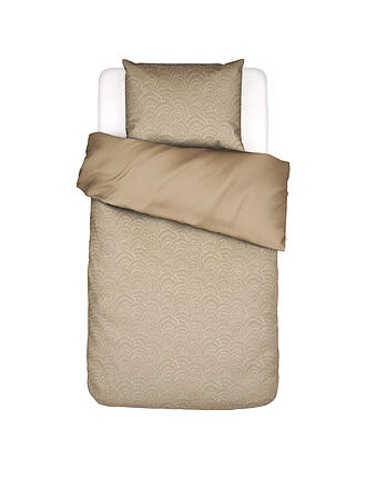 ESSENZA | Parure de lit en satin RAYE 70x90cm/140x200cm Sable Doré