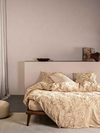 ESSENZA | Parure de lit en satin CLAUDINE 70x90cm/140x200cm Golden Sand