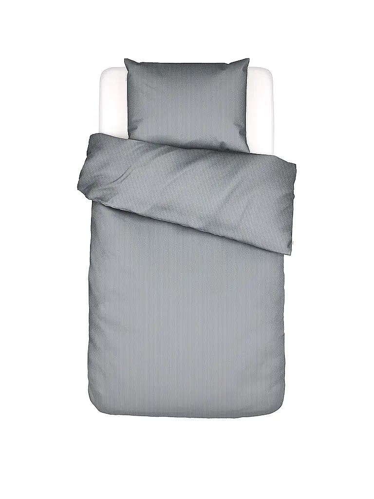 ESSENZA | Housse de couette en satin 70x90cm / 140x200cm COLETTA Global Grey | Gris