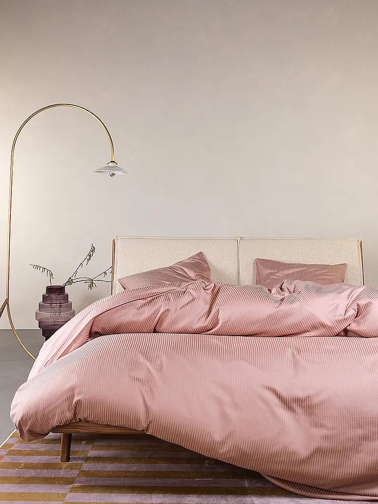 ESSENZA | Housse de couette en satin 70x90cm / 140x200cm COLETTA Woodrose | Rose