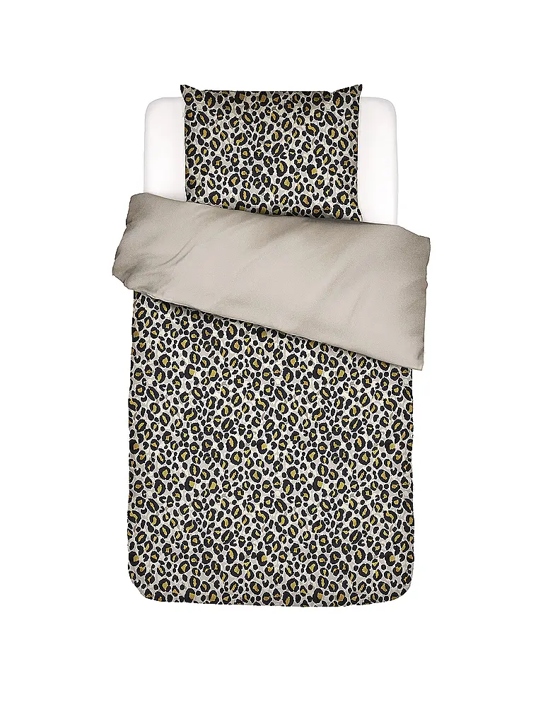 ESSENZA | Housse de couette en satin 70x90cm / 140x200cm FEDELIA Sand Storm | Marron clair