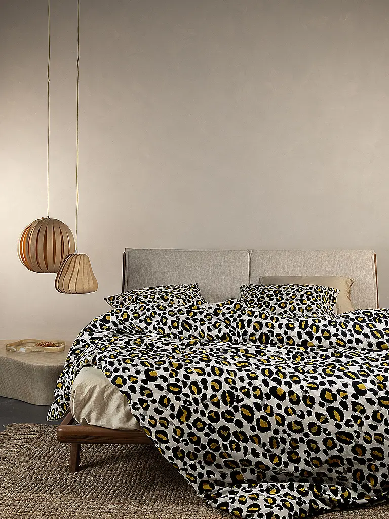 ESSENZA | Housse de couette en satin 70x90cm / 140x200cm FEDELIA Sand Storm | Marron clair