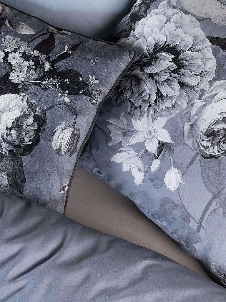 ESSENZA | Housse de couette en satin 70x90cm / 140x200cm FLOOR Global Grey | 