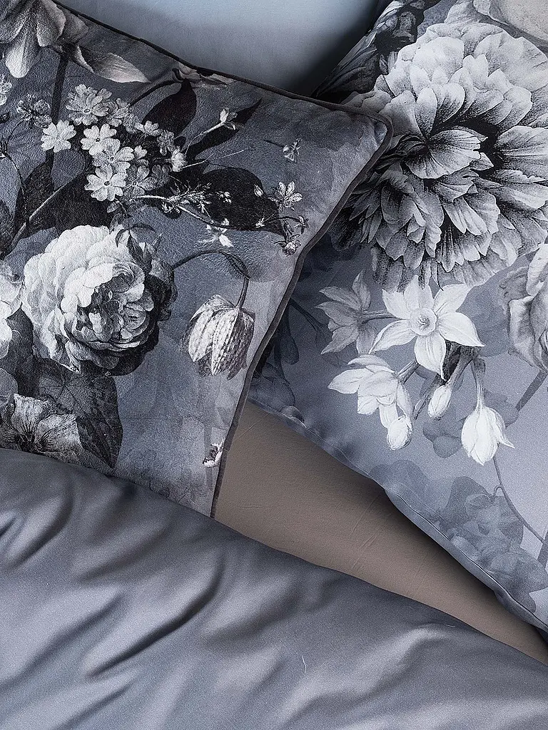ESSENZA | Housse de couette en satin 70x90cm / 140x200cm FLOOR Global Grey | 