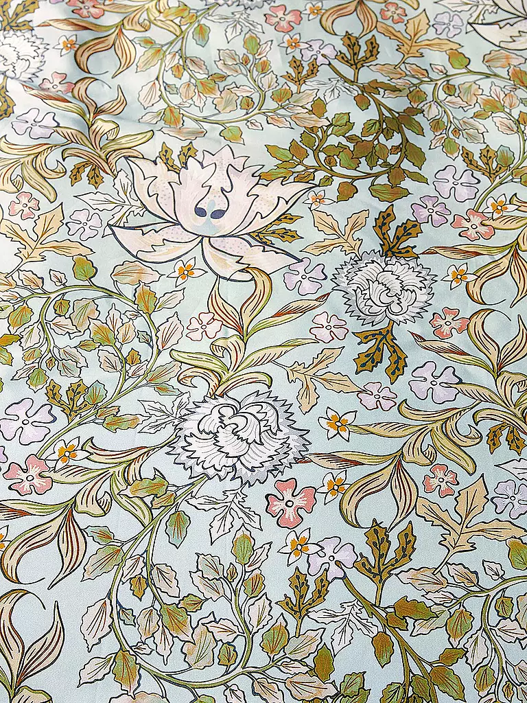 ESSENZA | Housse de couette en satin 70x90cm / 140x200cm Ophelia Hazy Blue | Vert clair