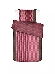 ESSENZA | Housse de couette en satin 70x90cm/140x200cm TESSE Rouge Cerise | Rouge