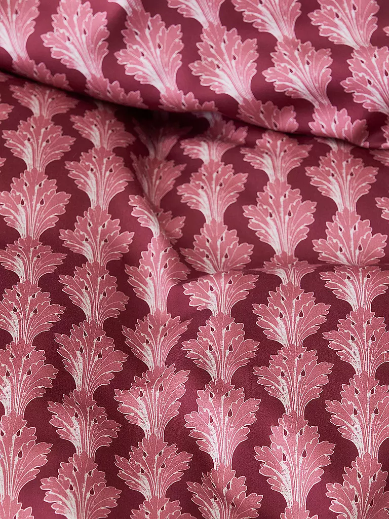 ESSENZA | Housse de couette en satin 70x90cm/140x200cm TESSE Rouge Cerise | 