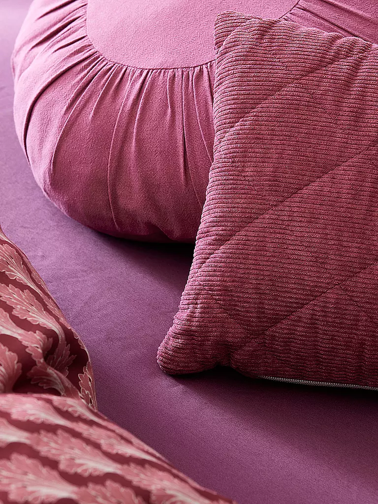 ESSENZA | Housse de couette en satin 70x90cm/140x200cm TESSE Rouge Cerise | 