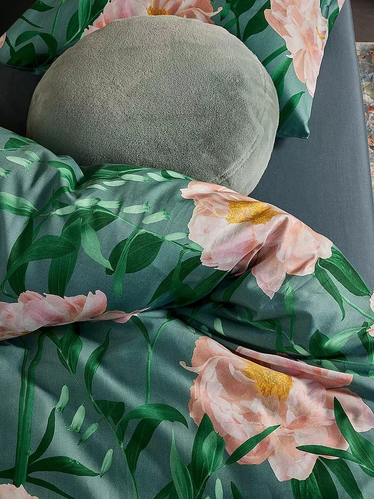 ESSENZA | Housse de couette en satin DOROTHEA 70x90cm/140x200cm Soft Teal | 
