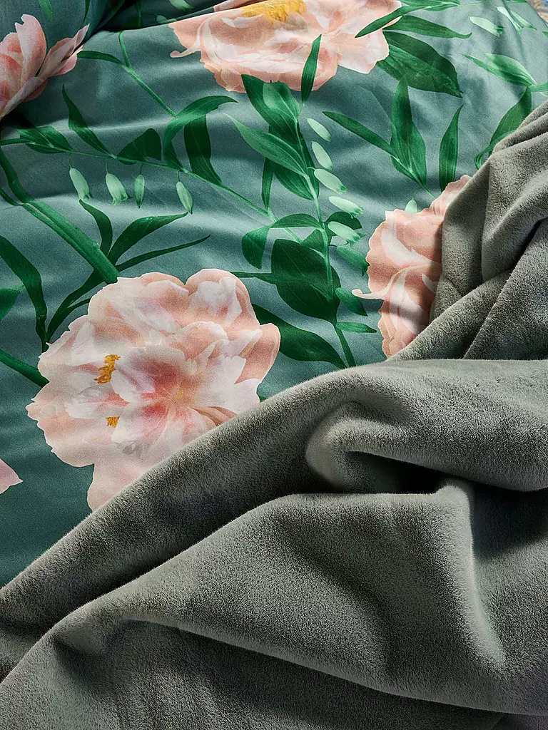 ESSENZA | Housse de couette en satin DOROTHEA 70x90cm/140x200cm Soft Teal | 
