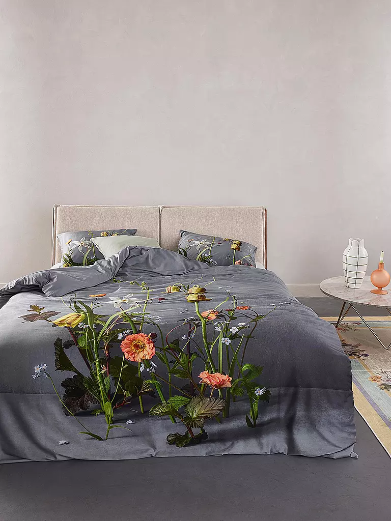 ESSENZA | Housse de couette en satin FABRICE 70x90cm/140x200cm Grey | grau