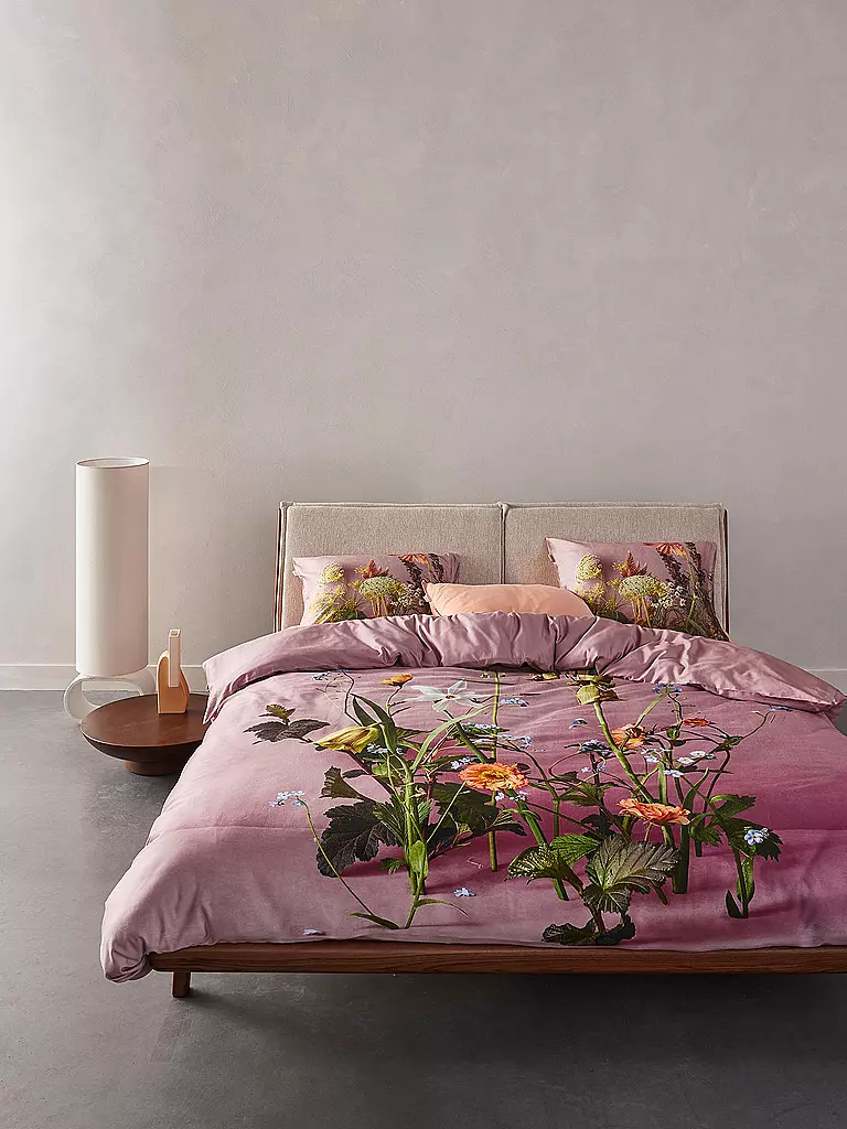 ESSENZA | Housse de couette en satin FABRICE 70x90cm/140x200cm Woodrose | rosa