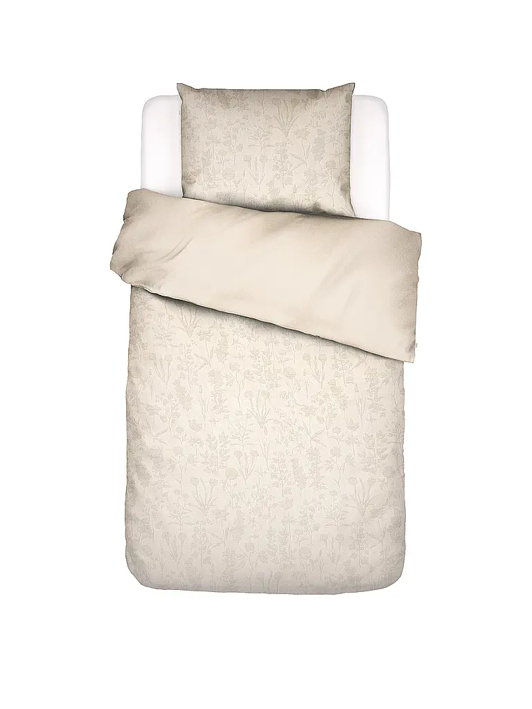 ESSENZA | Linge de lit en coton 70x90cm / 140x200cm MARIBEL Avoine | beige