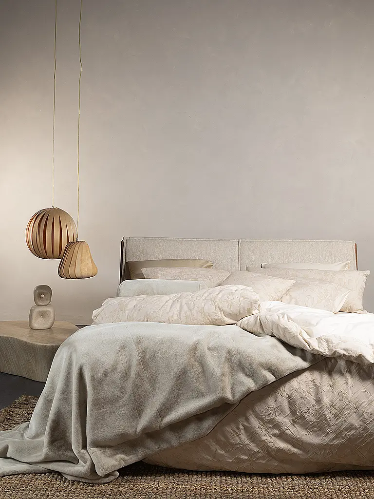 ESSENZA | Linge de lit en coton 70x90cm / 140x200cm MARIBEL Avoine | beige