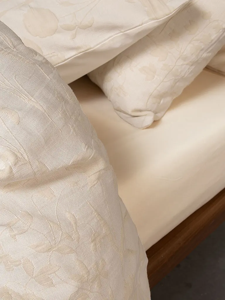ESSENZA | Linge de lit en coton 70x90cm / 140x200cm MARIBEL Avoine | beige