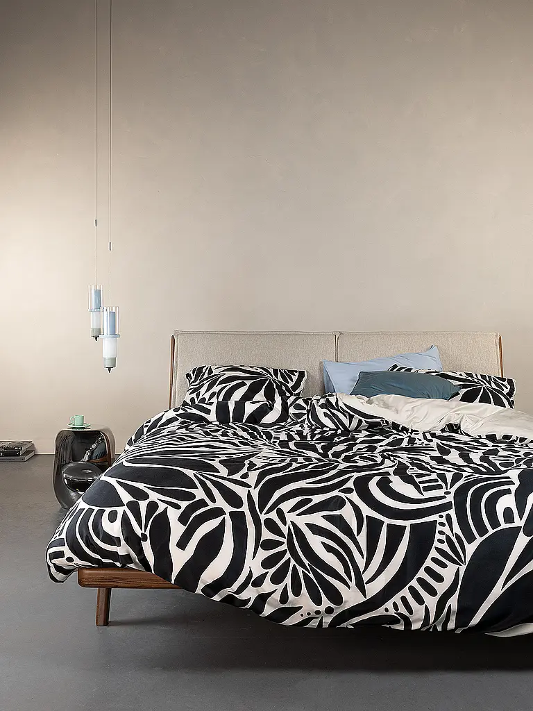 ESSENZA | Linge de lit en satin 70x90cm / 140x200cm ALLORI Anthracite | Gris