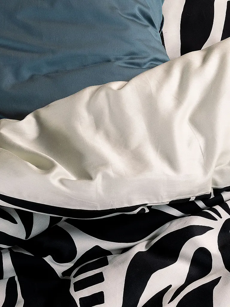ESSENZA | Linge de lit en satin 70x90cm / 140x200cm ALLORI Anthracite | 