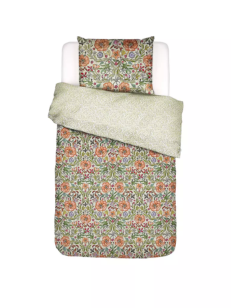 ESSENZA | Linge de lit en satin 70x90cm / 140x200cm Celeste Pure White | Multicolore