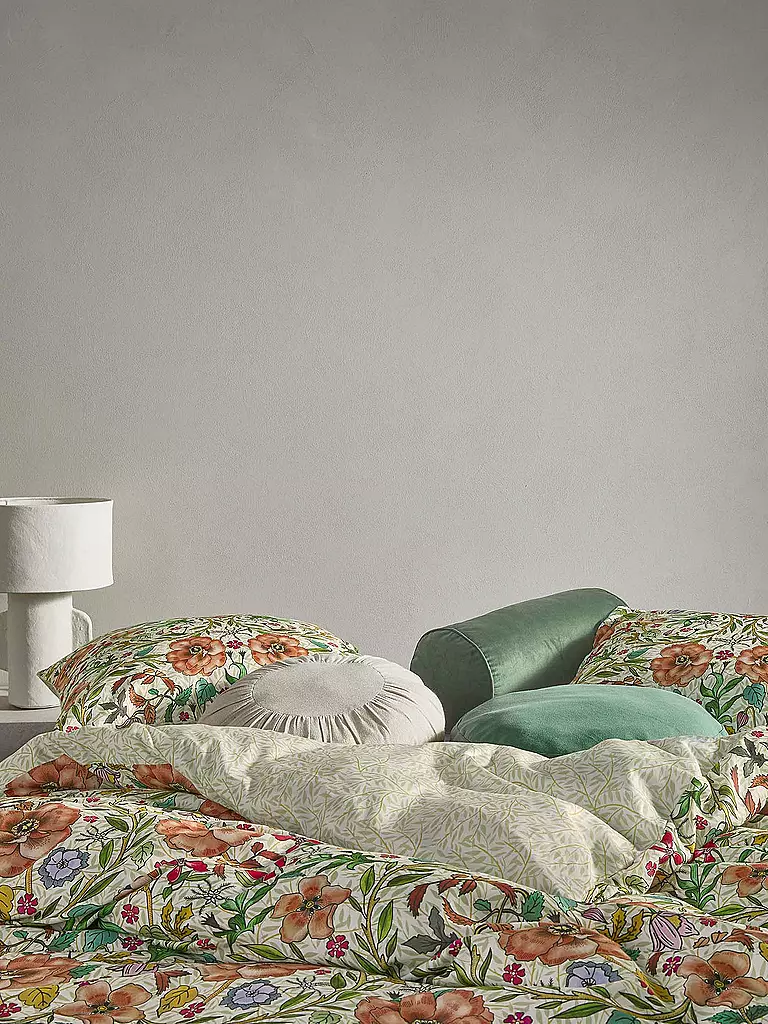 ESSENZA | Linge de lit en satin 70x90cm / 140x200cm Celeste Pure White |