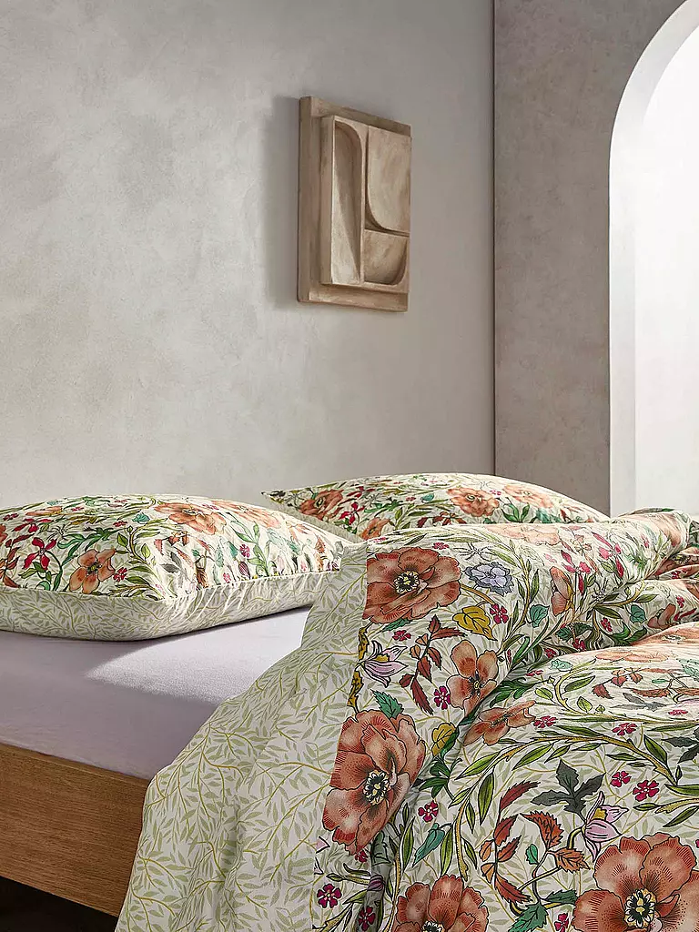 ESSENZA | Linge de lit en satin 70x90cm / 140x200cm Celeste Pure White |