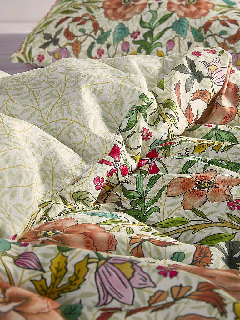 ESSENZA | Linge de lit en satin 70x90cm / 140x200cm Celeste Pure White |