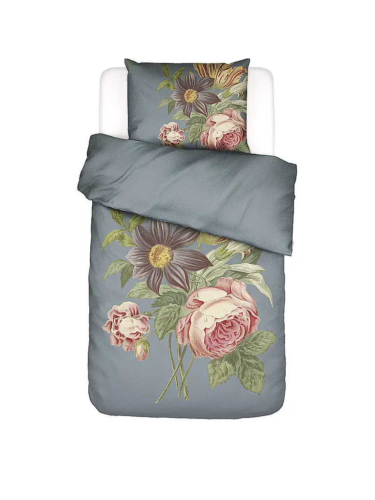 ESSENZA | Linge de lit en satin 70x90cm / 140x200cm MADIA Global Grey | hellgrau