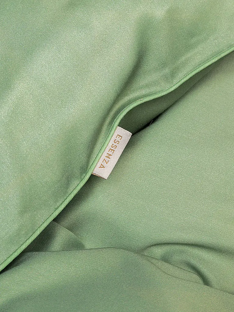 ESSENZA | Linge de lit en satin 70x90cm / 140x200cm MADIA Vert Basilic | 