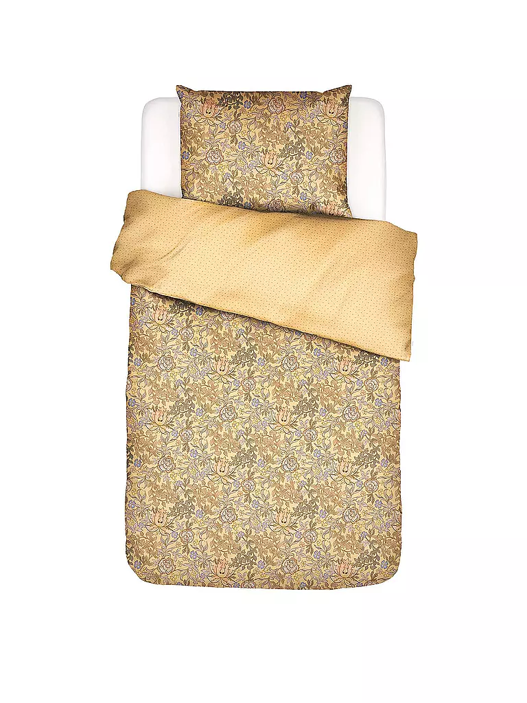 ESSENZA | Linge de lit en satin 70x90cm / 140x200cm Ophelia Sahara Sun | Camel