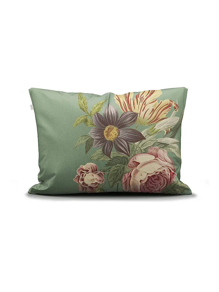 ESSENZA | Linge de lit en satin 70x90cm / 140x220cm MADIA Vert Basilic | 