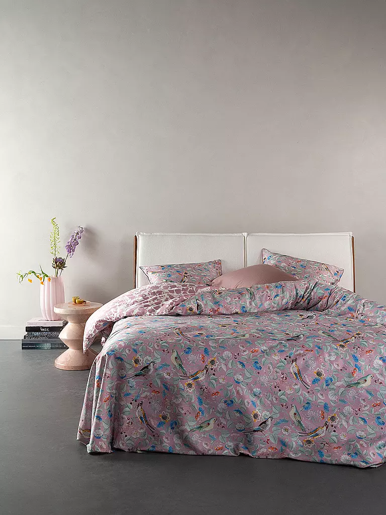 ESSENZA | Linge de lit en satin ALESTE 70x90cm/140x200cm Lilas Pâle | lila