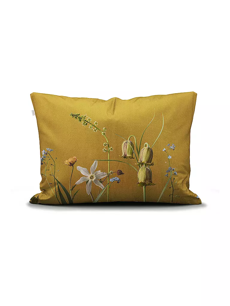 ESSENZA | Linge de lit en satin FABRICE 70x90cm/140x200cm Fleur Ocre | 