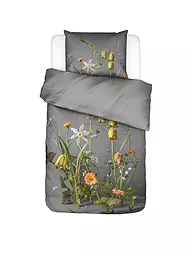 ESSENZA | Satin-Bettwäsche FABRICE 70x90cm/140x200cm Flower Ocher | Gris