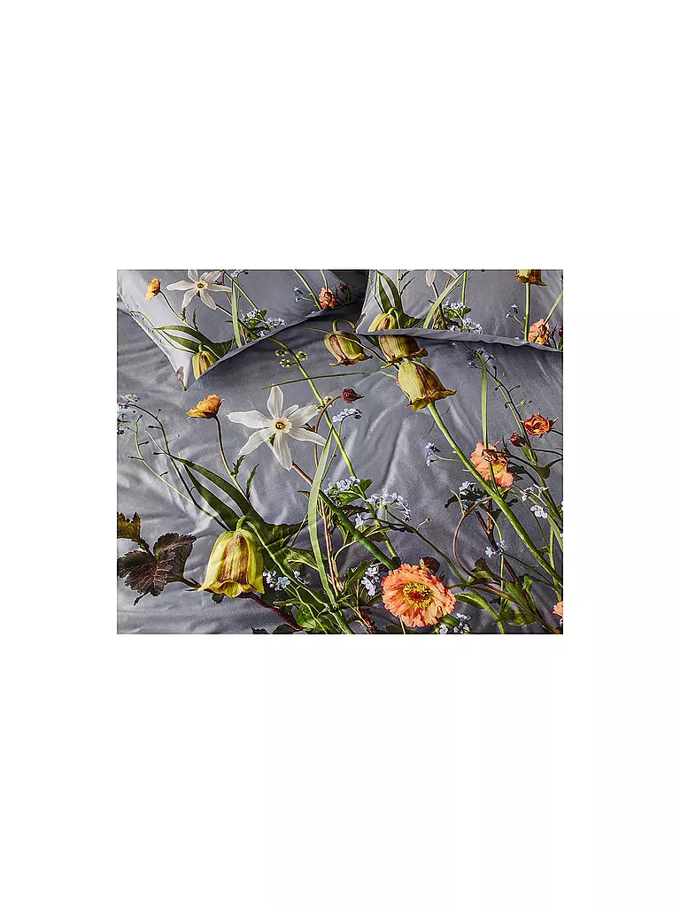 ESSENZA | Linge de lit en satin FABRICE 70x90cm/140x200cm Grey | 