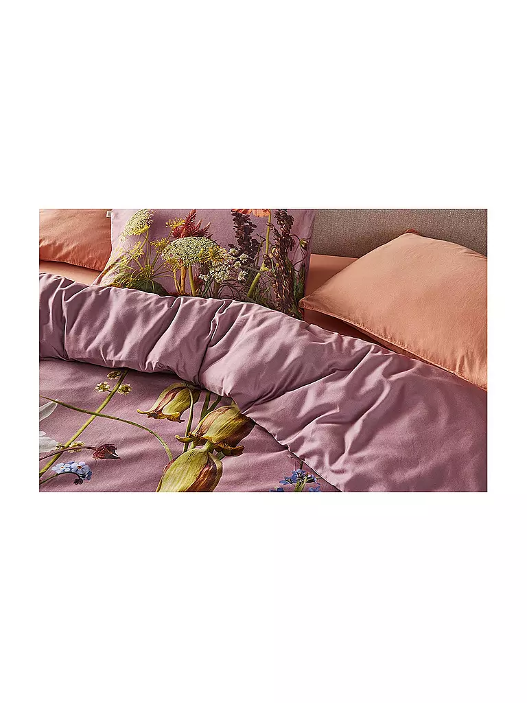 ESSENZA | Linge de lit en satin FABRICE 70x90cm/140x200cm Woodrose | 