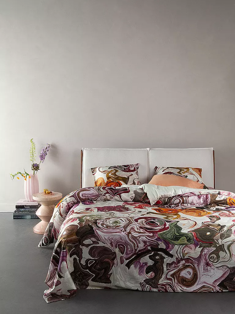 ESSENZA | Linge de lit en satin ISALINE 70x90cm/140x200cm Vanille | beige