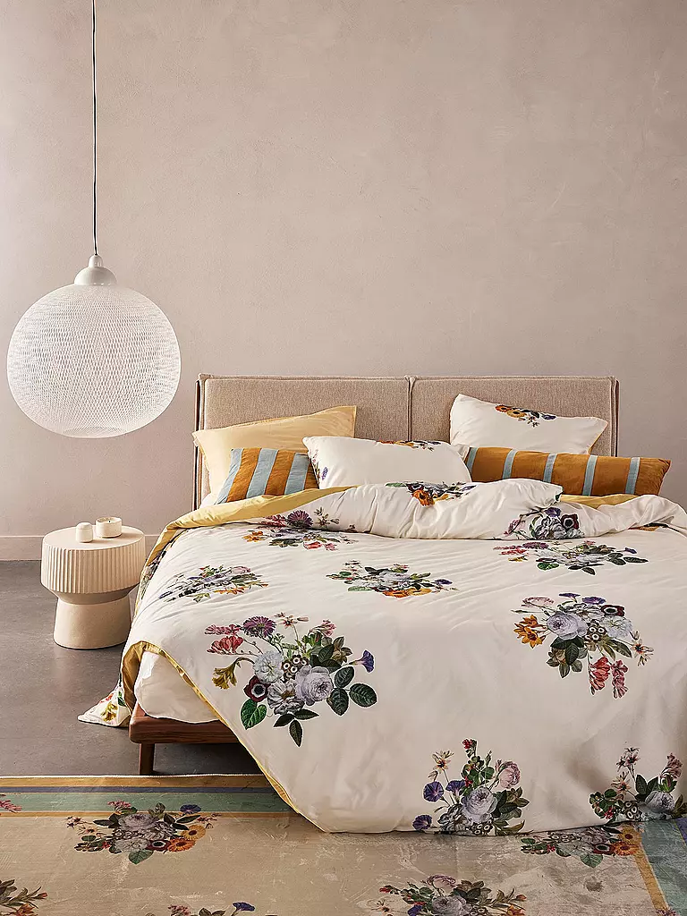 ESSENZA | Linge de lit en satin LAURINE 70x90cm/140x200cm Vanille | beige