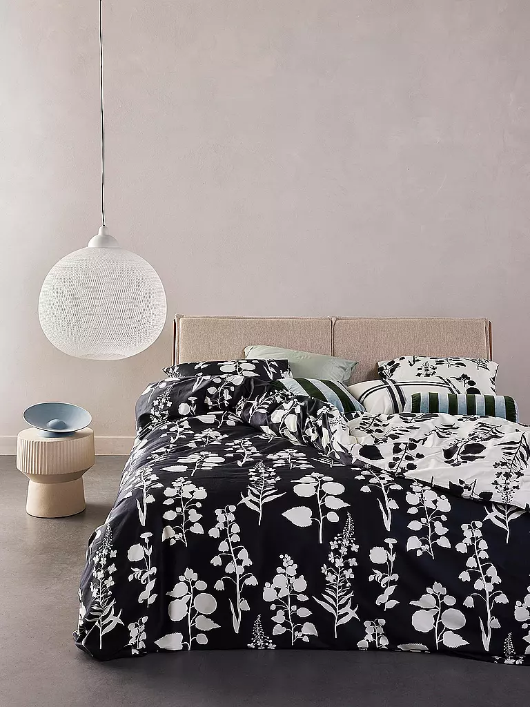 ESSENZA | Linge de lit en satin LIVA 70x90cm/140x200cm Anthracite | grau