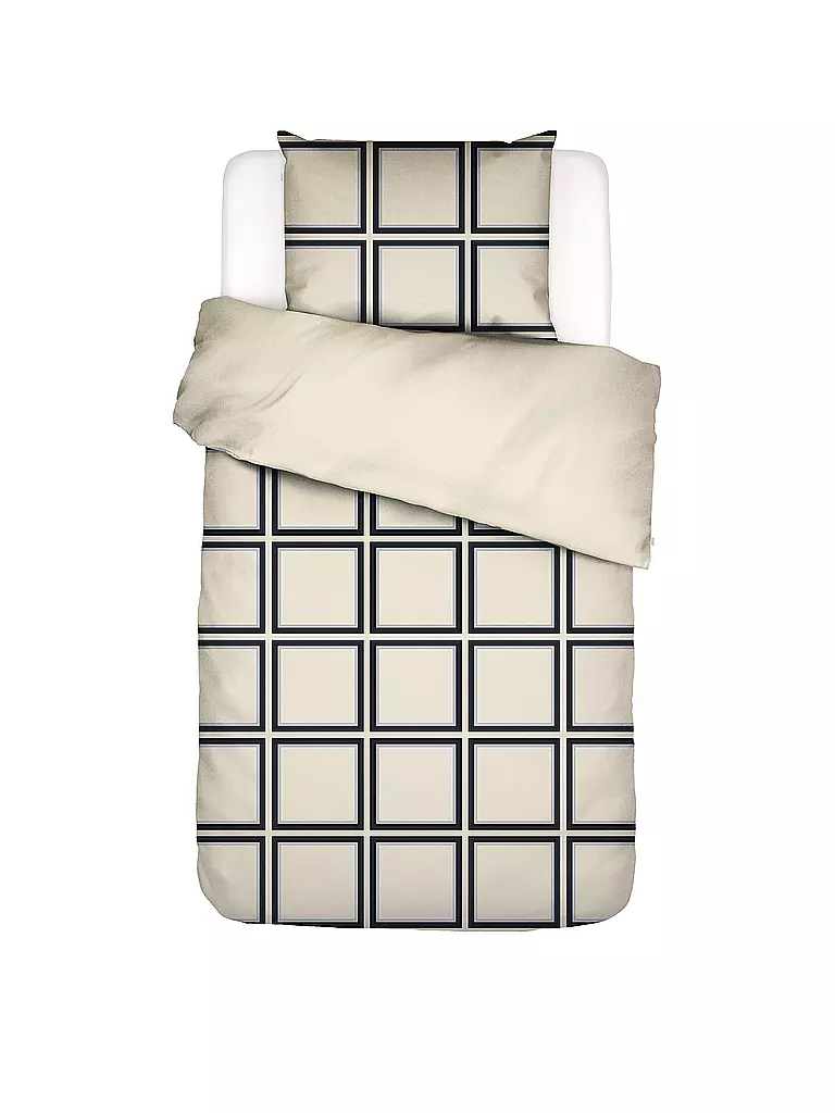 ESSENZA | Linge de lit en satin LUCA 70x90cm/140x200cm Vanille | Beige