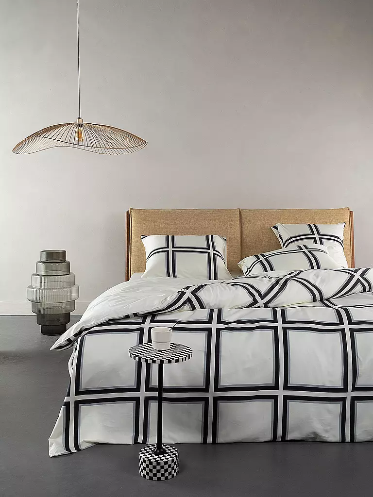 ESSENZA | Linge de lit en satin LUCA 70x90cm/140x200cm Vanille | Beige