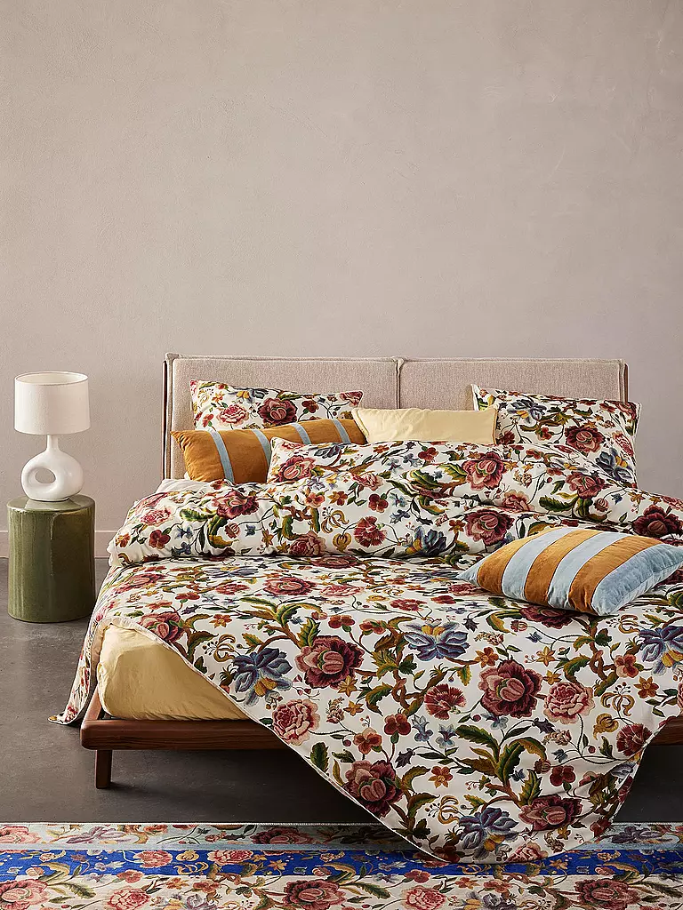 ESSENZA | Linge de lit en satin ROSELINA 70x90cm/140x200cm Vanille | beige