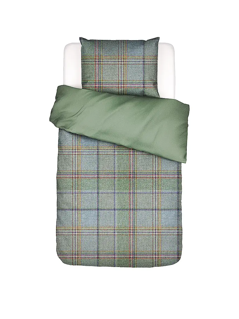 ESSENZA | Linge de lit en twill 70x90cm / 140x200cm MEAU Vert Basilic | Vert clair