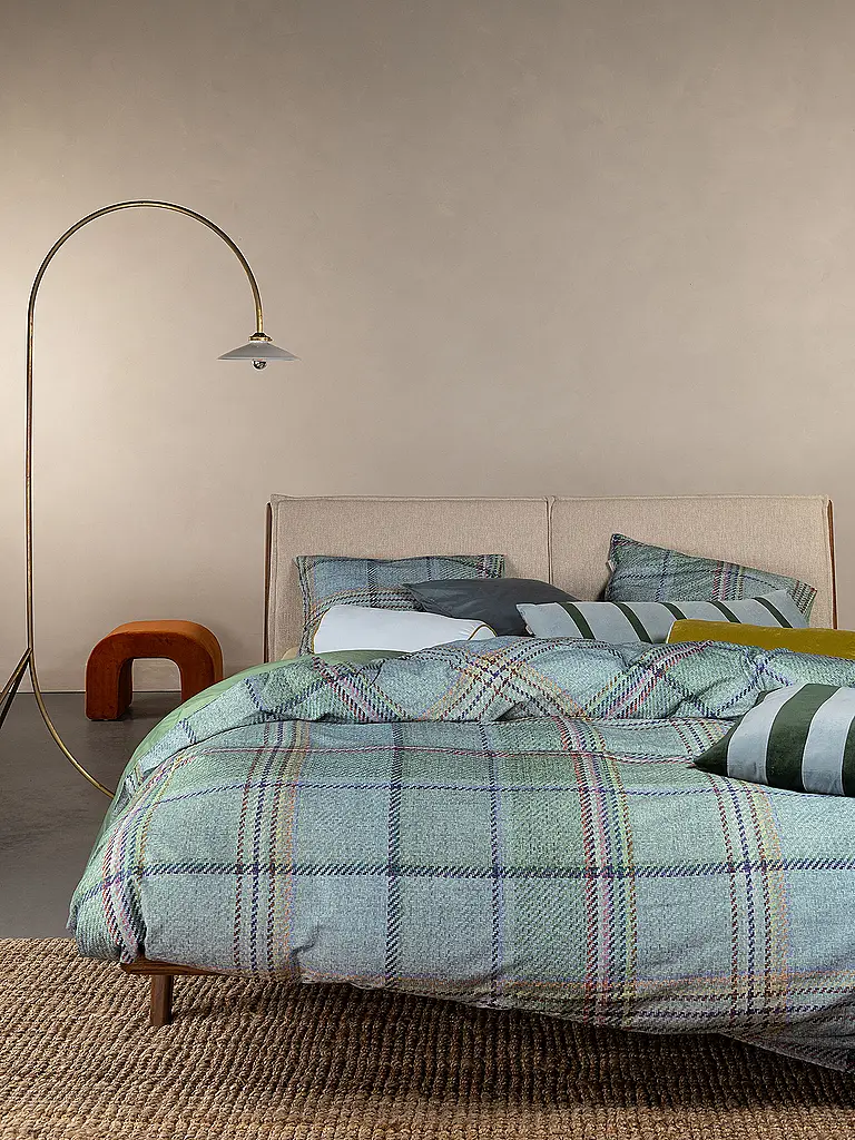 ESSENZA | Linge de lit en twill 70x90cm / 140x200cm MEAU Vert Basilic | Vert clair