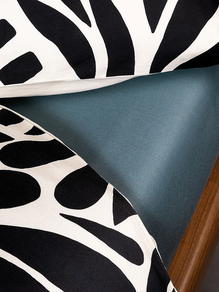 ESSENZA | Parure de lit en satin 2x 70x90cm / 140x200cm ALLORI Anthracite | 