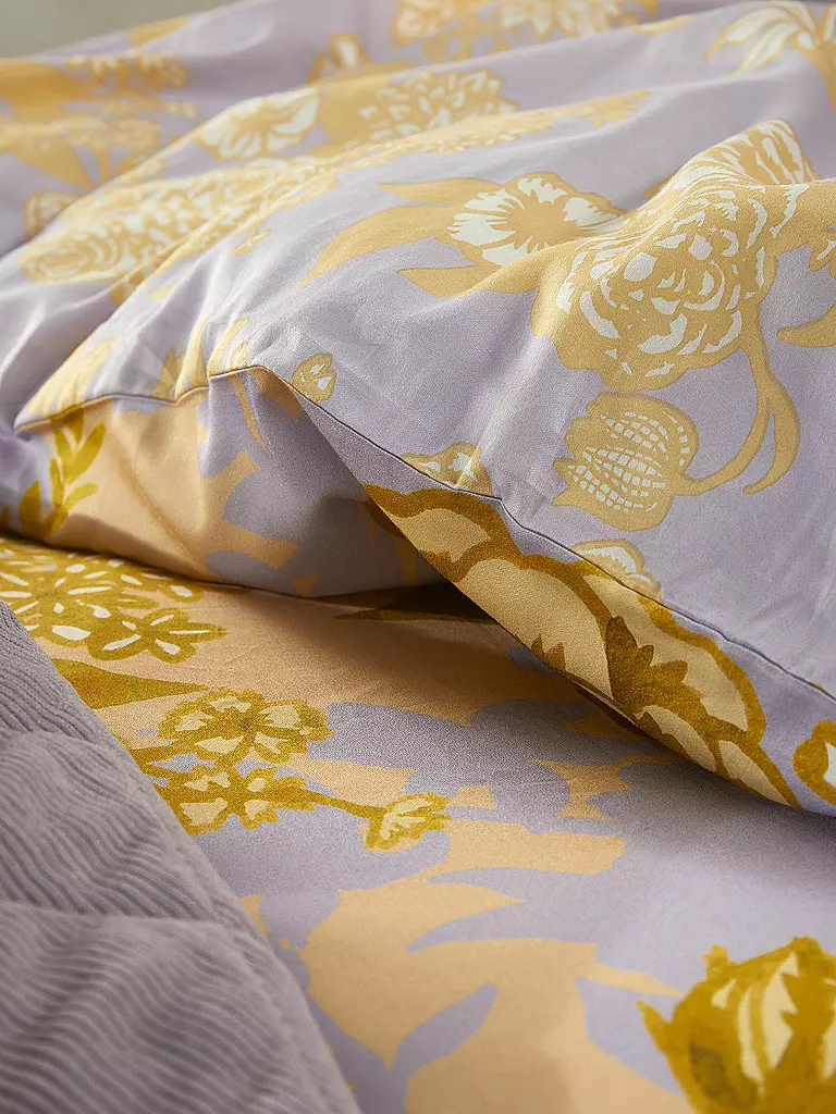 ESSENZA | Satin Bettwäsche FLORE 70x90cm/140x200cm Jaune Paille | 