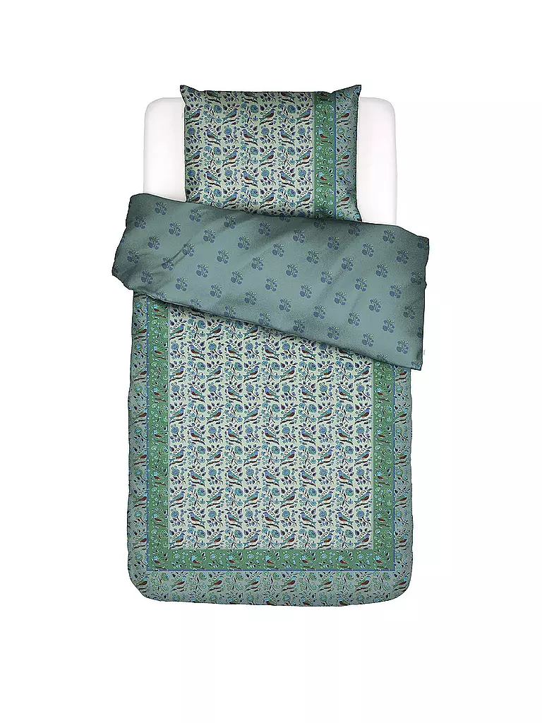 ESSENZA | Satin-Bettwäsche VALERIA 70x90cm/140x200cm Vert Subtil | Menthe