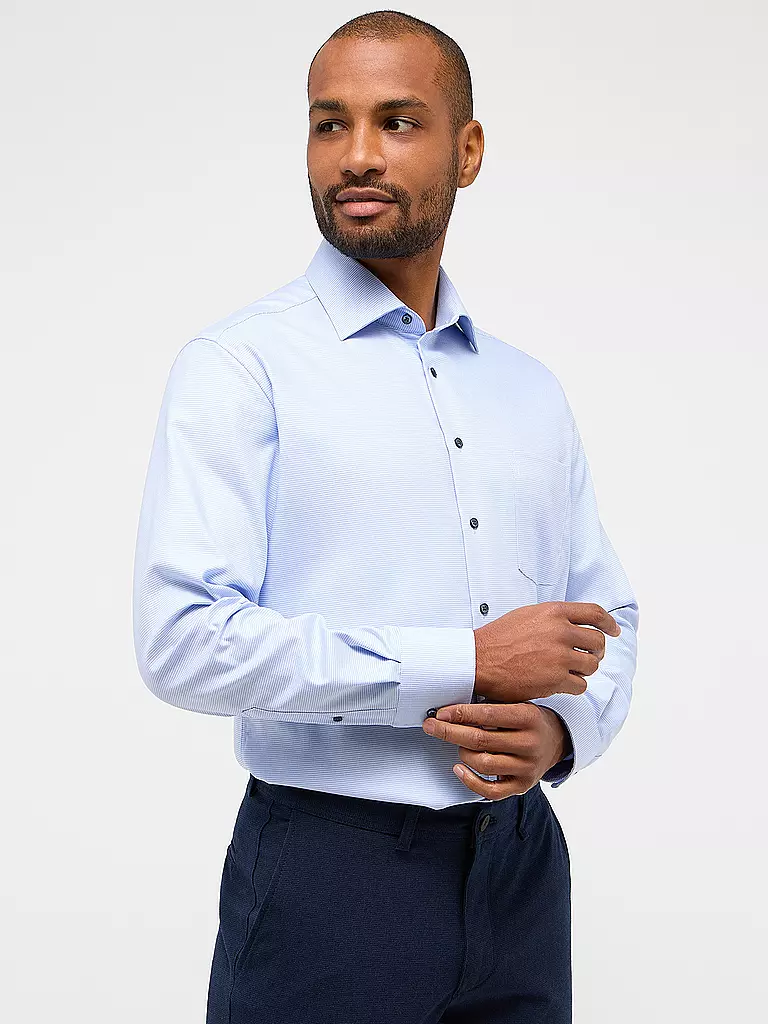 ETERNA | Hemd Modern Fit | Bleu